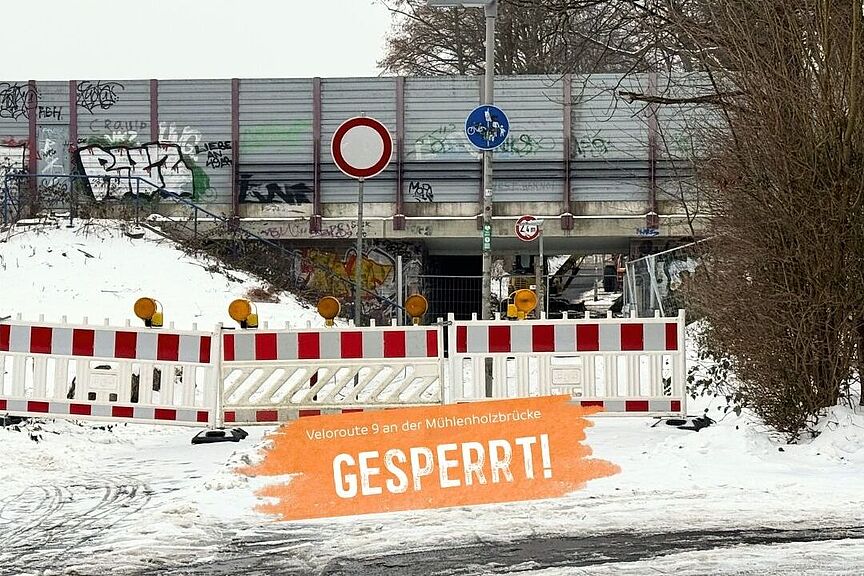 Mühlenholzbrücke - Gesperrt! Mühlenholzbrücke - Gesperrt!